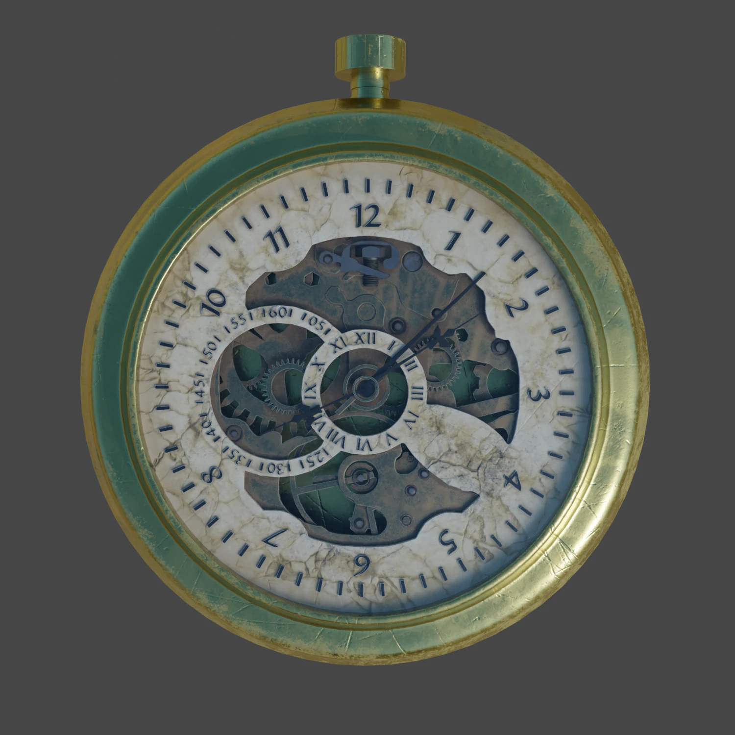 Pocket Watch 3D Model .c4d .max .obj .3ds .fbx .stl .blend 