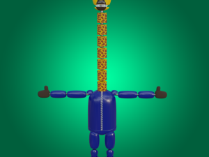 Animatronic giraffe Jeffie playing the keytar 3D Модель