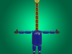 Animatronic giraffe Jeffie playing the keytar 3D Модель