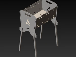 折りたたみ式移動火鉢 3Dモデル