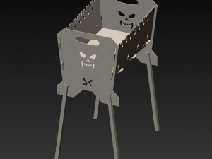 COLLAPSIBLE MOBILE BRAZIER 3D Model