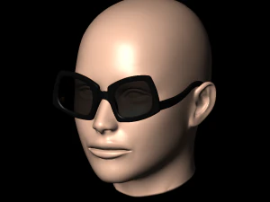 Óculos de sol unissex modelo WILD CAT1 Modelo de Impressão 3D