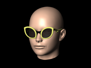 Ladies sunglasses WILD CAT model2 3D Print Model