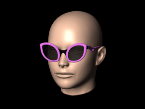 Ladies sunglasses WILD CAT model2 3D Print Model