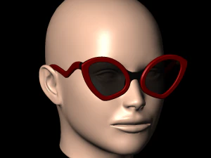 Óculos de sol femininos WILD CAT modelo3 Modelo de Impressão 3D