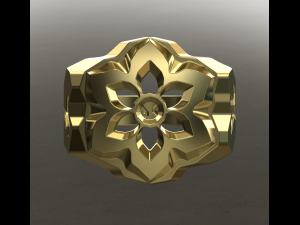 Catholic Rose mens ring 3D Print Model