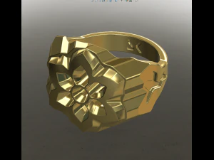 Catholic Rose mens ring 3D Print Model