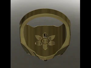 Catholic Rose mens ring 3D Print Model
