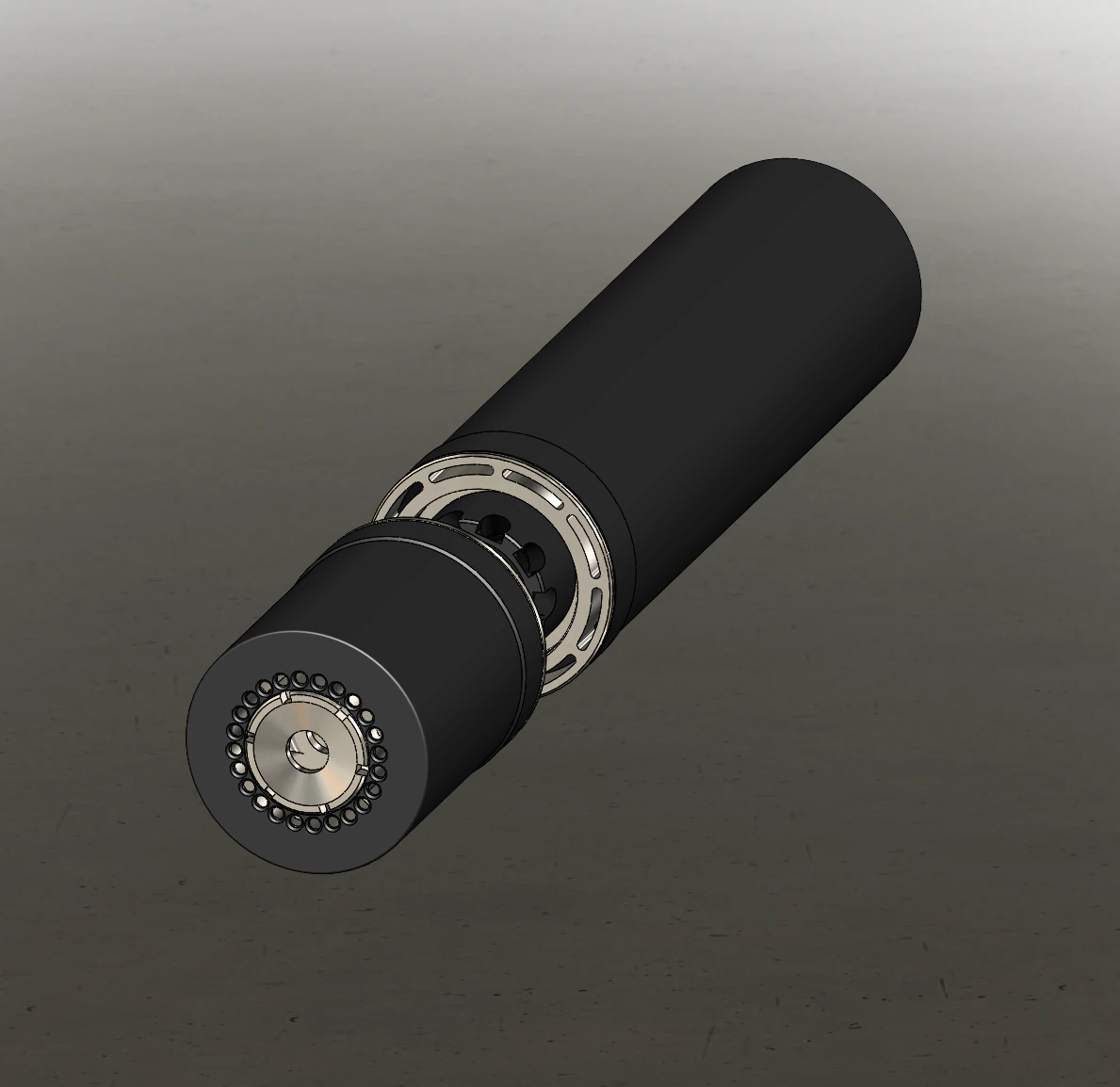 Rifle silencer muffler supressor sound moderator 308 3D Model .c4d .max .obj .3ds .fbx .stl .blend 