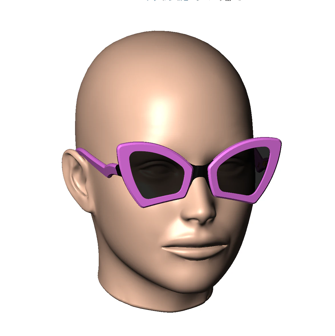 Womens sunglasses sunnies WILD CAT - 4 3D Print Model .c4d .max .obj .3ds .fbx .stl .blend