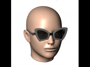 Womens sunglasses sunnies WILD CAT - 4 3D Принт Модель