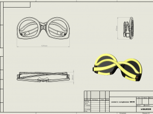 Unisex sunglasses sunnies WILD CAT - 5 3D Принт Модель