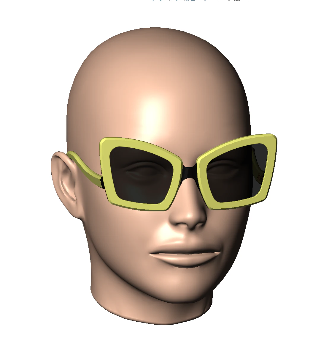 Womens sunglasses sunnies WILD CAT - 6 3D Print Model .c4d .max .obj .3ds .fbx .stl .blend