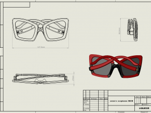 Womens sunglasses sunnies WILD CAT - 6 3D Print Model