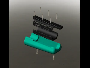 McMillan A5 stock forend insert 3D Model