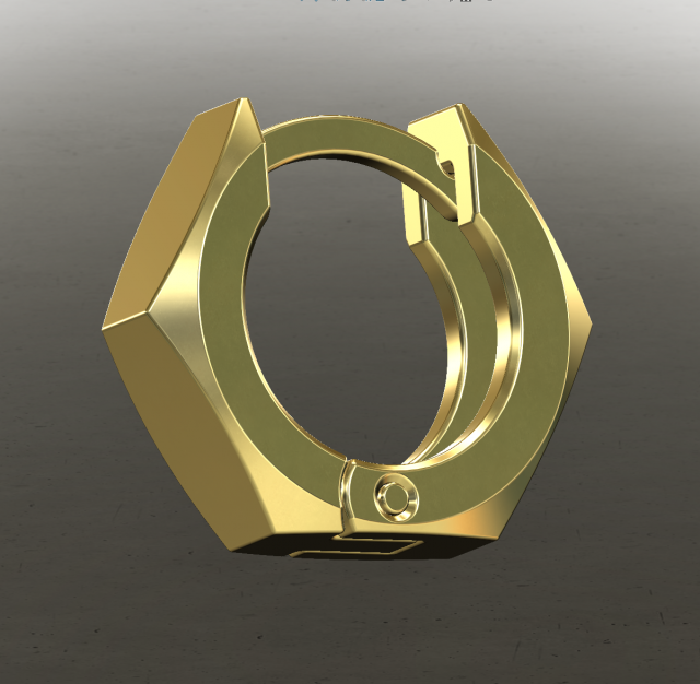 MALE EARRING 3D Model .c4d .max .obj .3ds .fbx .stl .blend 