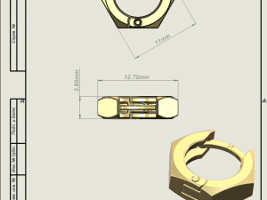 MALE EARRING 3D Model
