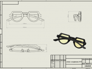 Unisex sunglasses sunnies K1 3D-printmodel