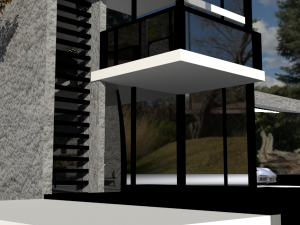 Casa de 3 pisos con forma de cubo amoblada 9X9 metros 3D Модель
