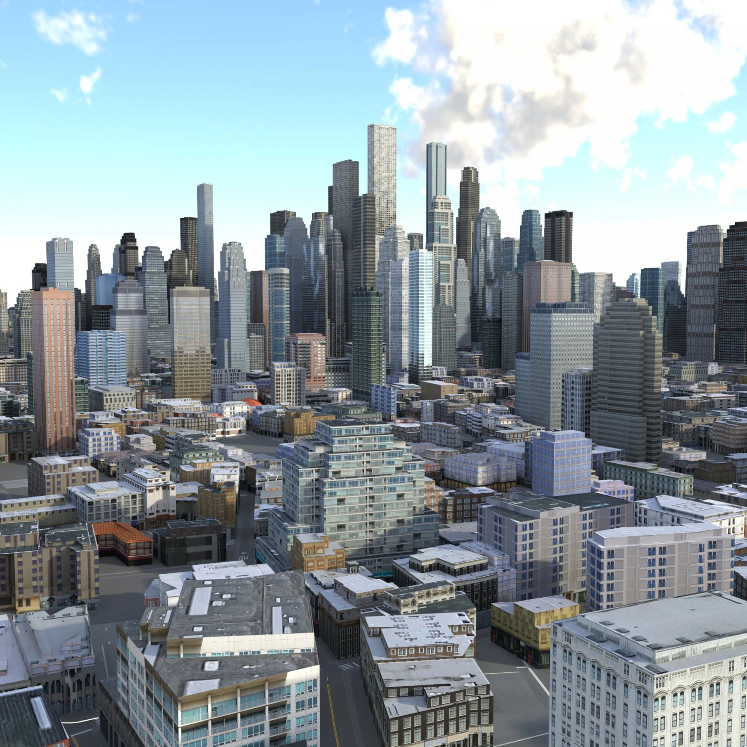 City 03 3D Model .c4d .max .obj .3ds .fbx .stl .blend 