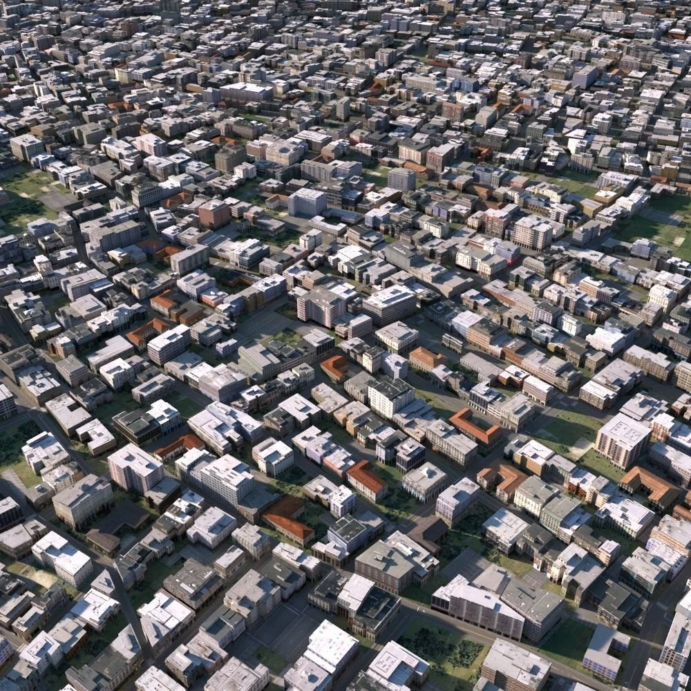 City 04 3D Model .c4d .max .obj .3ds .fbx .stl .blend 