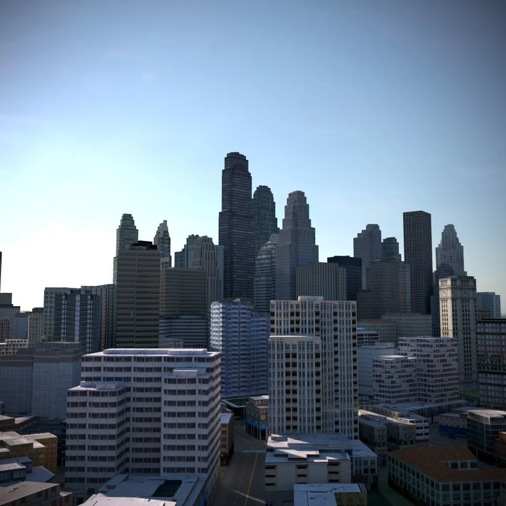 City 07 3D Model .c4d .max .obj .3ds .fbx .stl .blend 