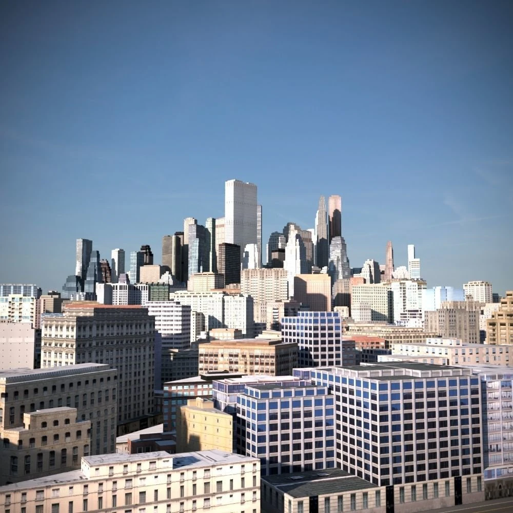 Miasto 08 Model 3D .c4d .max .obj .3ds .fbx .stl .blend 