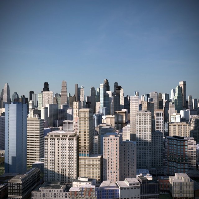 City 09 3D-Modell .c4d .max .obj .3ds .fbx .stl .blend 