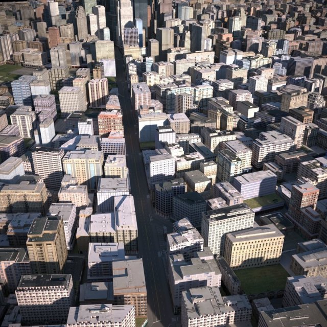 City 10 3D Model .c4d .max .obj .3ds .fbx .stl .blend 