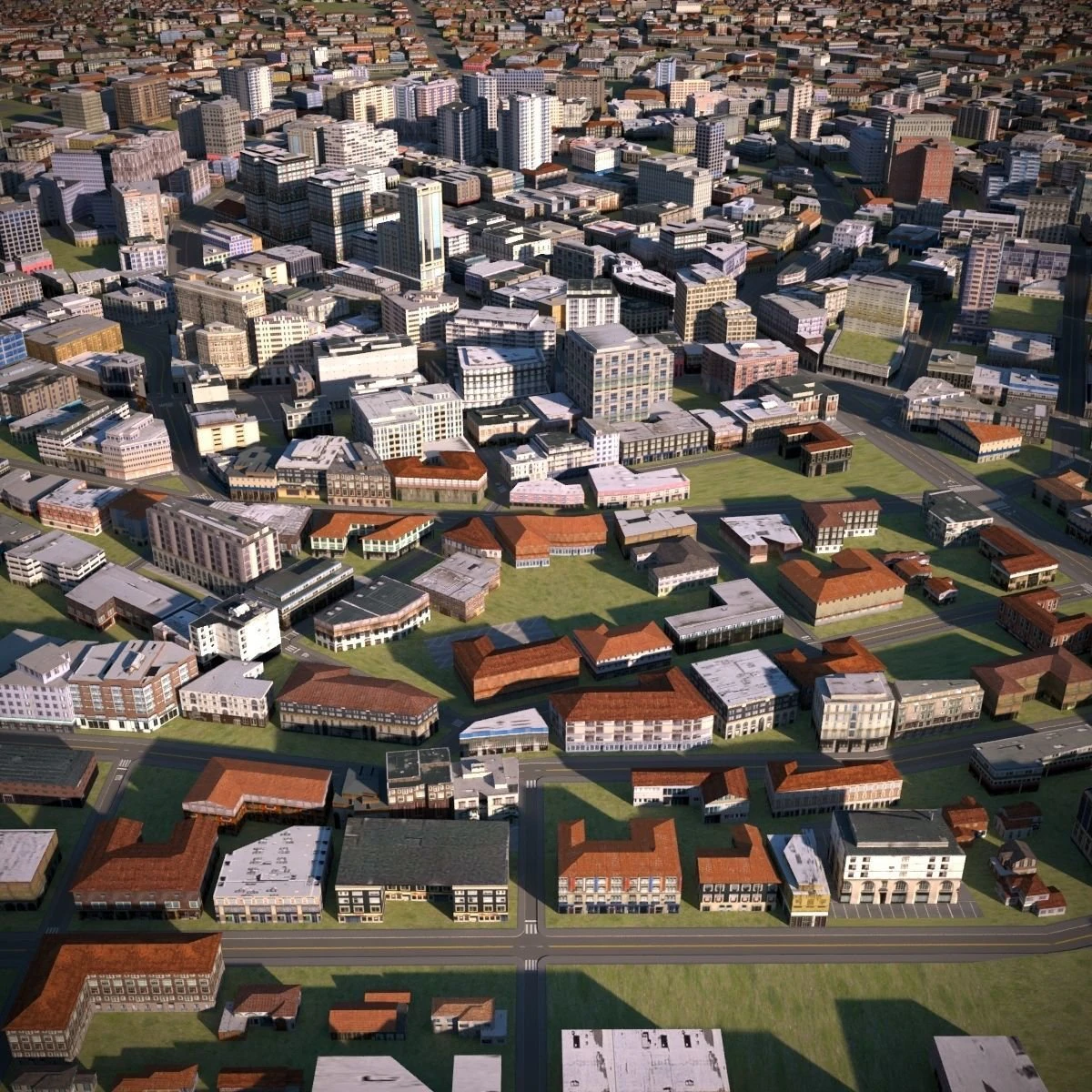 City 12 3D Model .c4d .max .obj .3ds .fbx .stl .blend