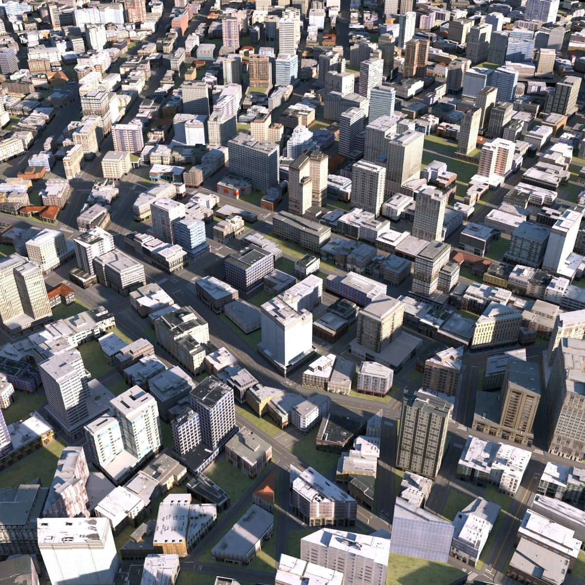 City 19 3D Model .c4d .max .obj .3ds .fbx .stl .blend