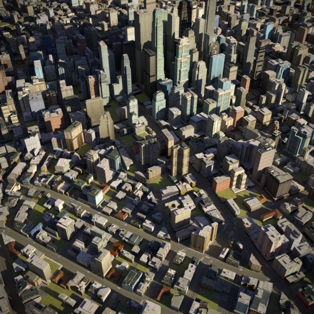 City 23 3D Modell .c4d .max .obj .3ds .fbx .stl .blend 