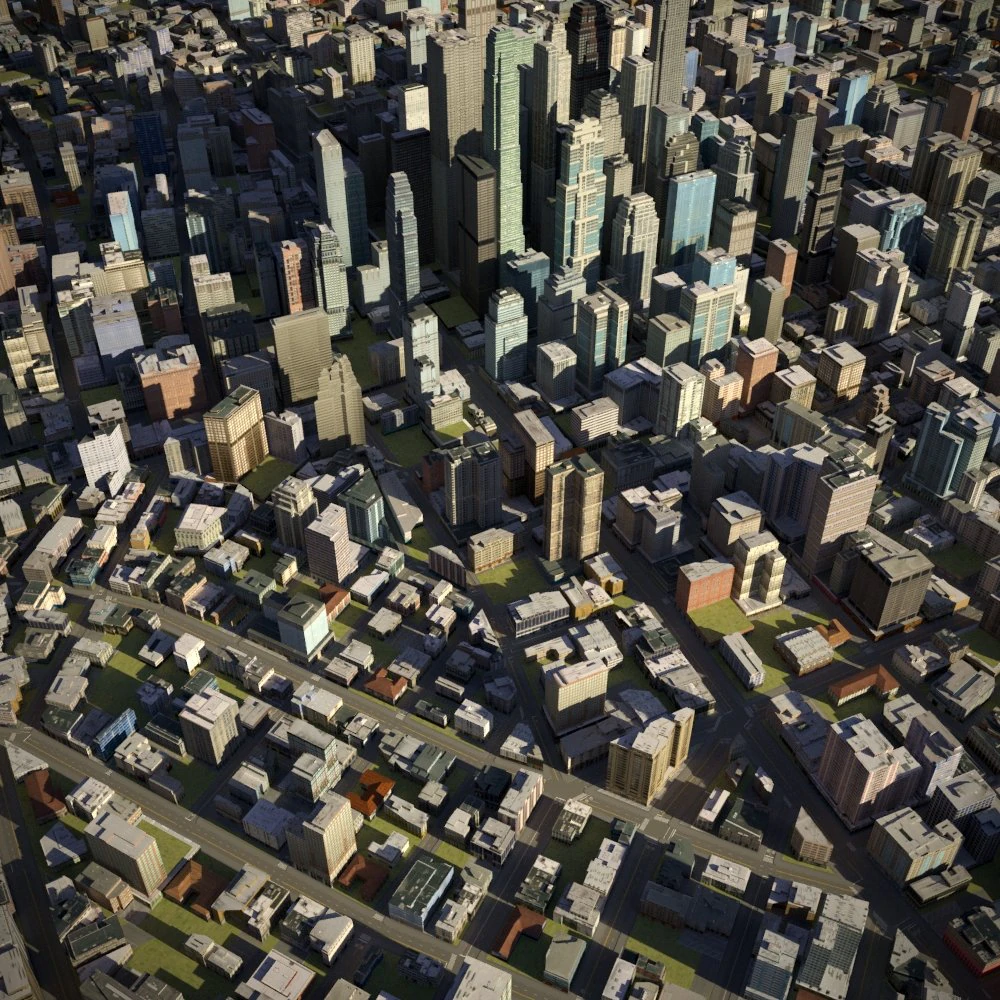 City 23 3D Model .c4d .max .obj .3ds .fbx .stl .blend 