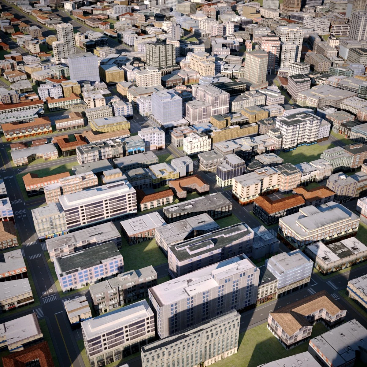 City 25 3D Model .c4d .max .obj .3ds .fbx .stl .blend 