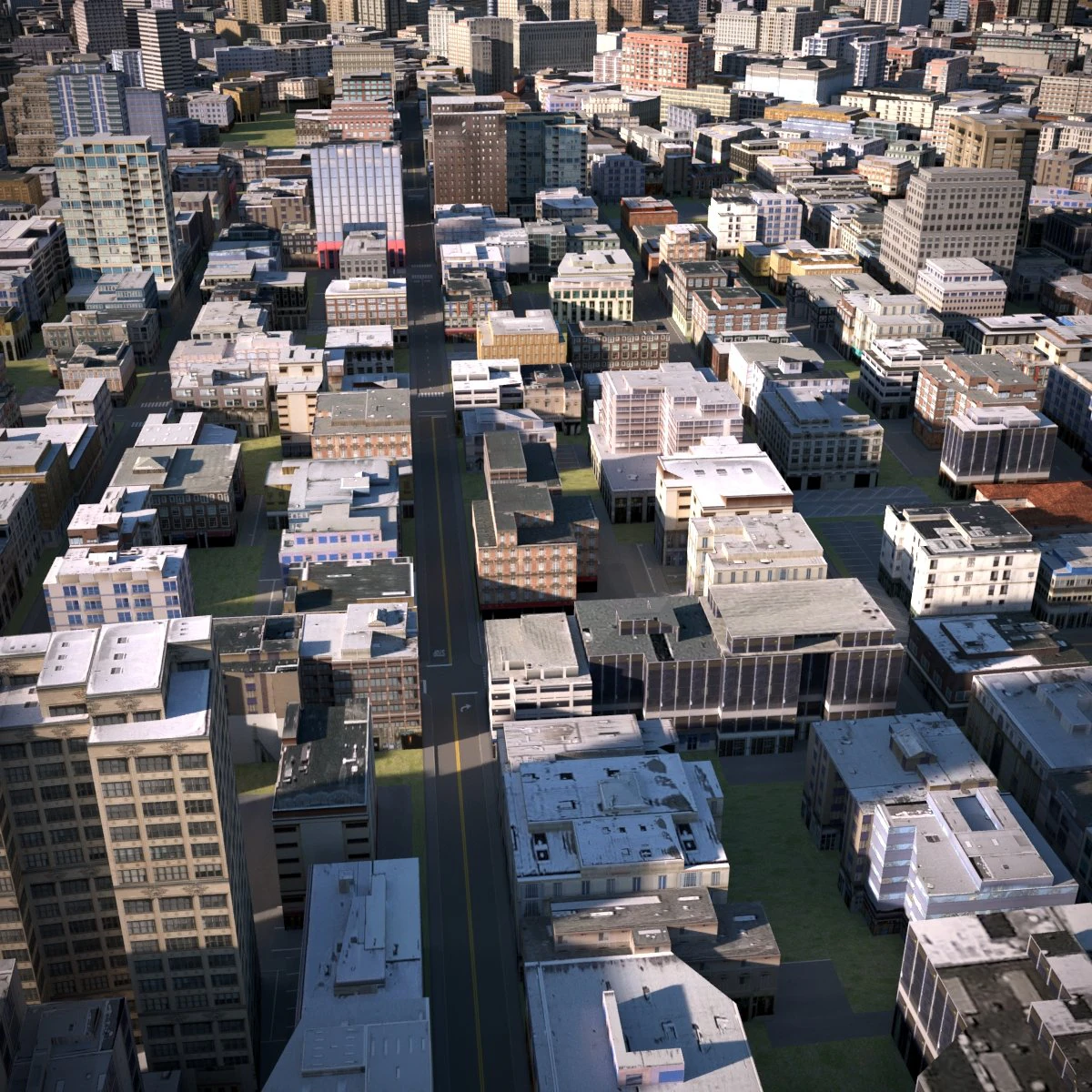 City 27 3D Model .c4d .max .obj .3ds .fbx .stl .blend 
