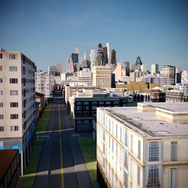 City 28 3Dモデル .c4d .max .obj .3ds .fbx .stl .blend 