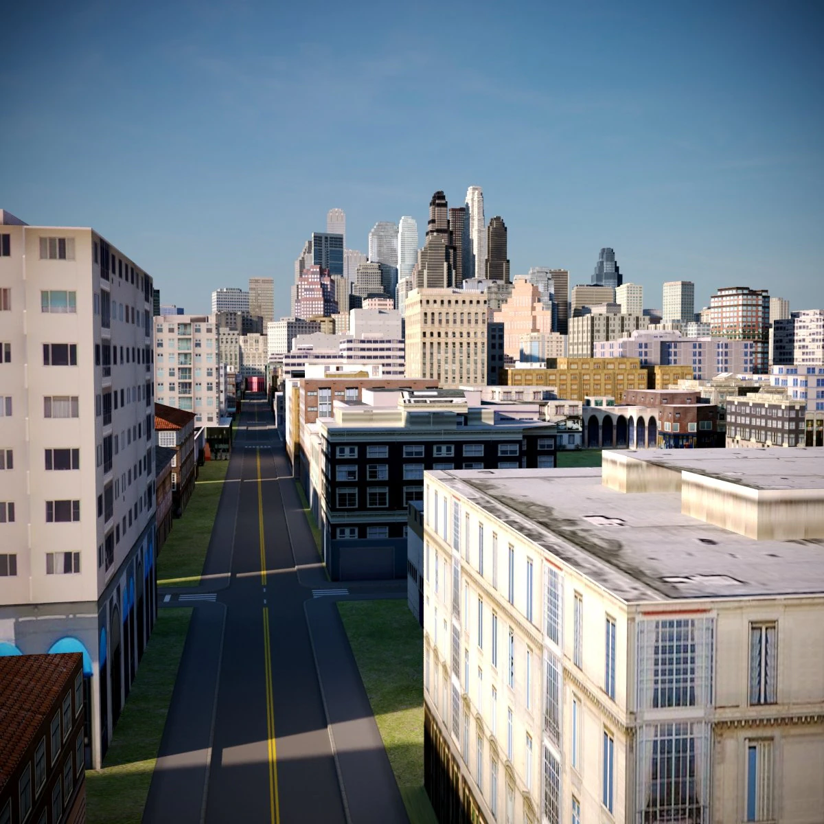 City 28 3D Model .c4d .max .obj .3ds .fbx .stl .blend 