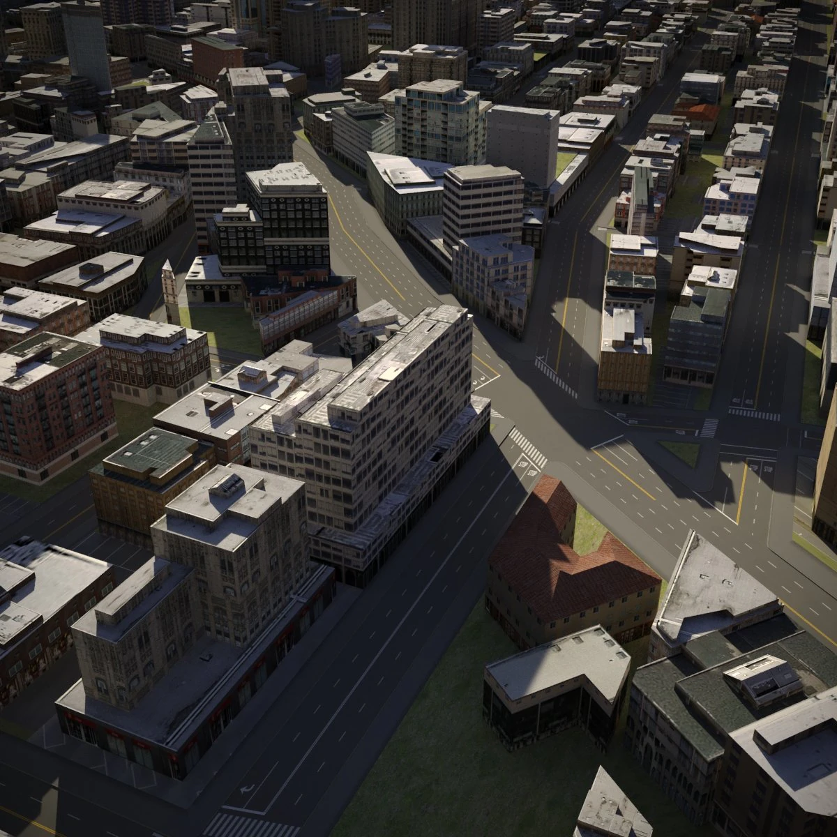City 32 3D Model .c4d .max .obj .3ds .fbx .stl .blend 