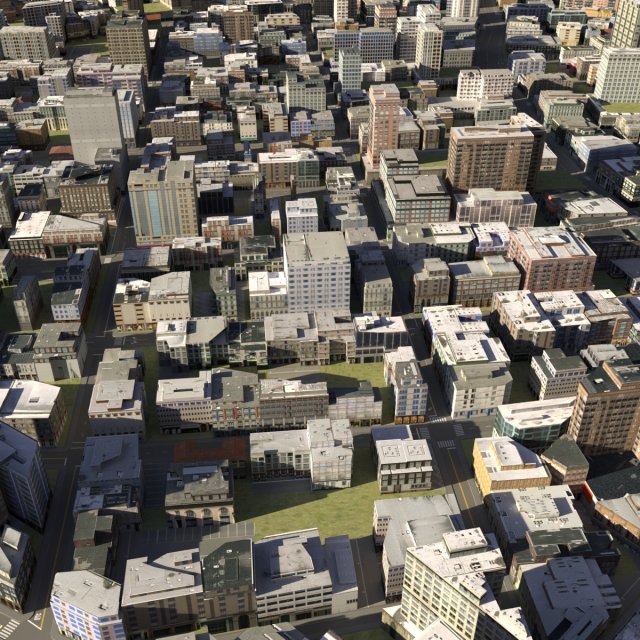 City 37 3D 모델 .c4d .max .obj .3ds .fbx .stl .blend 