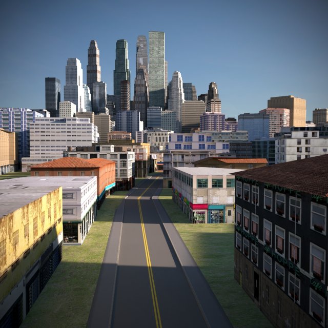 City 42 3D-Modell .c4d .max .obj .3ds .fbx .stl .blend 