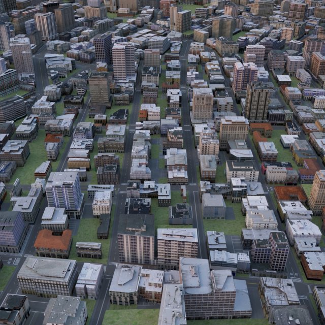 City 46 3D Модель .c4d .max .obj .3ds .fbx .stl .blend 