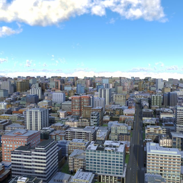 City 49 3D Model .c4d .max .obj .3ds .fbx .stl .blend 