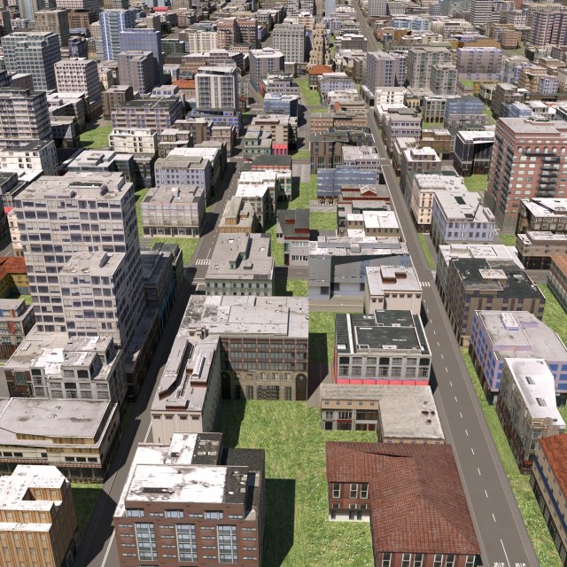 City 50 3D-Modell .c4d .max .obj .3ds .fbx .stl .blend 