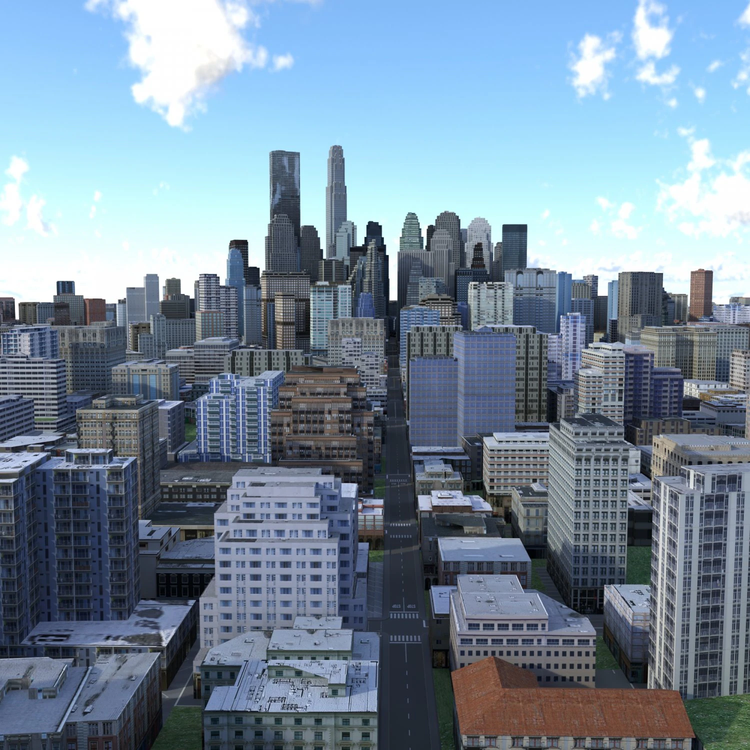 City 52 3D Model .c4d .max .obj .3ds .fbx .stl .blend 