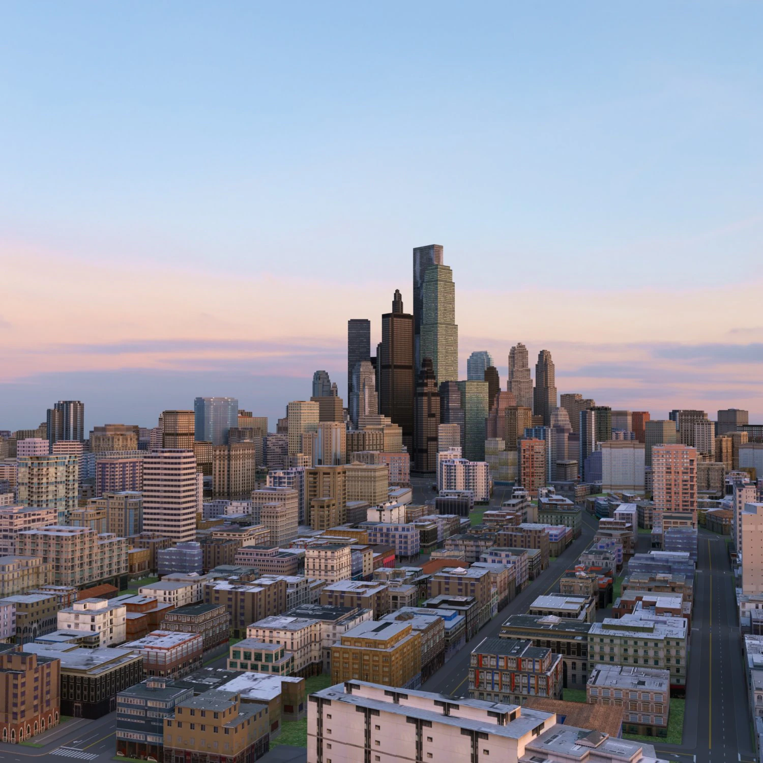 City 56 3D Model .c4d .max .obj .3ds .fbx .stl .blend