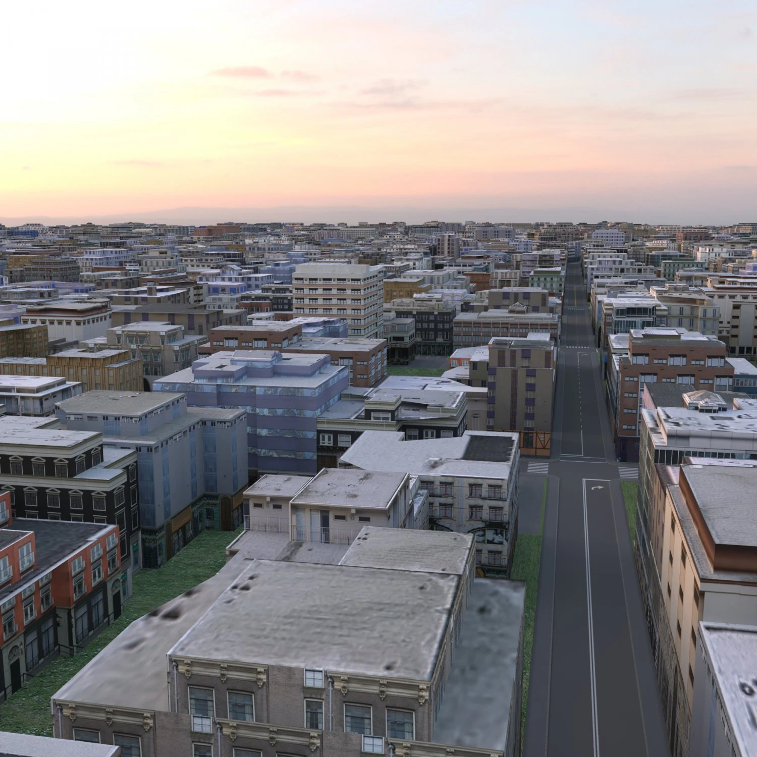 Місто 58 3D Модель .c4d .max .obj .3ds .fbx .stl .blend 