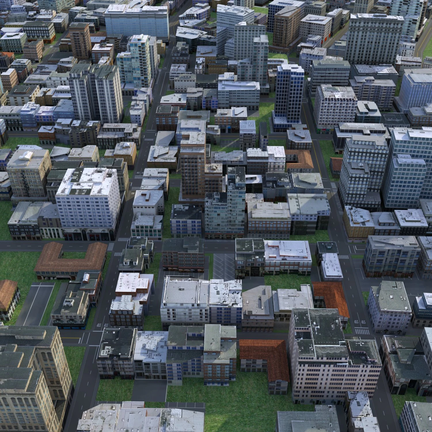 Город 61 3D Модель .c4d .max .obj .3ds .fbx .stl .blend 