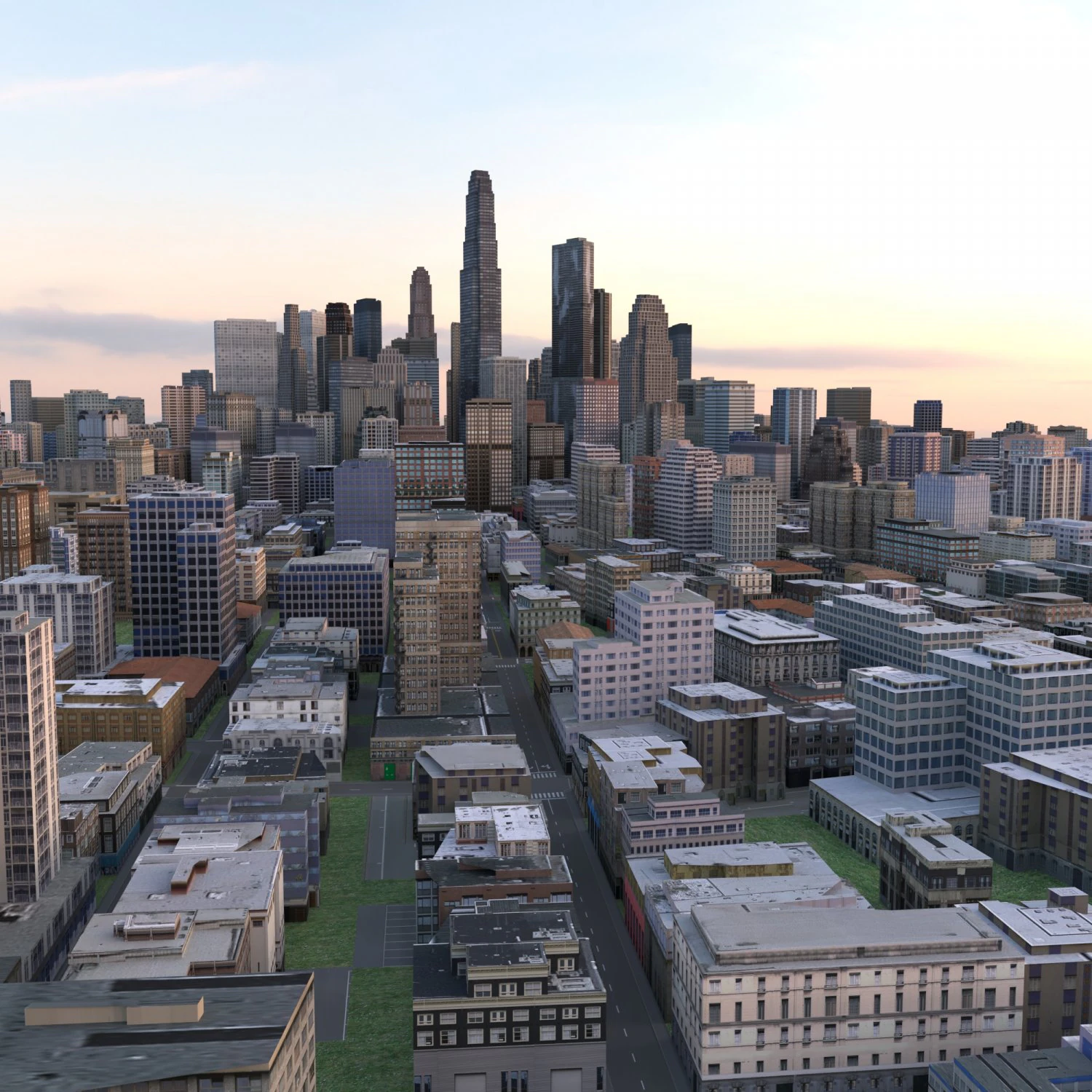 City 62 3D Model .c4d .max .obj .3ds .fbx .stl .blend 