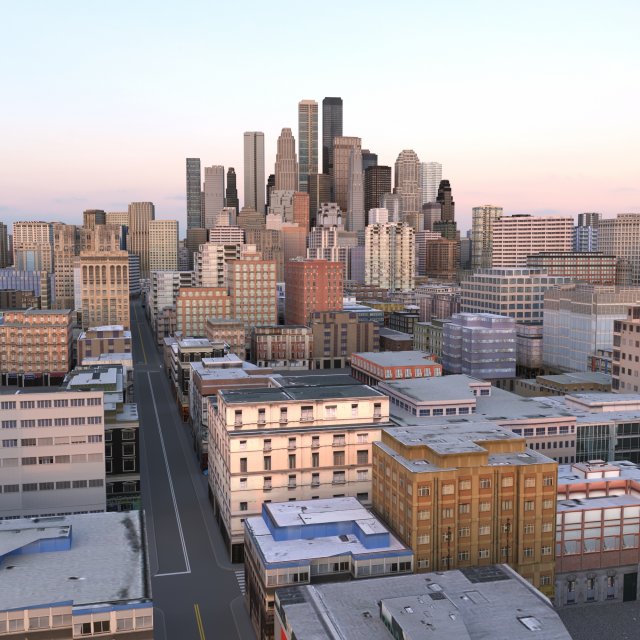 City 63 3D Model .c4d .max .obj .3ds .fbx .stl .blend 