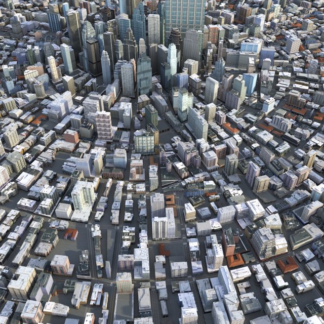 City 72 3D Model .c4d .max .obj .3ds .fbx .stl .blend 